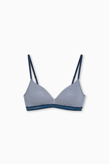 Women - Non-wired bra - padded  - LYCRA® - dark blue