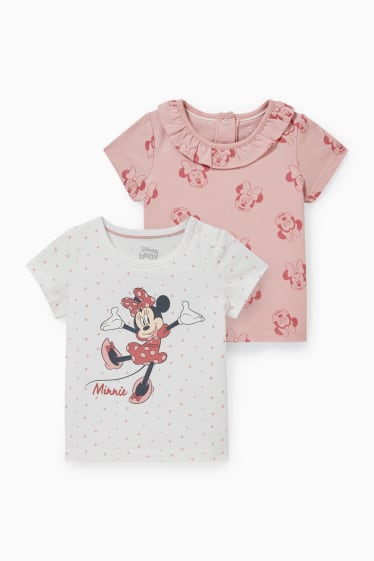 Babys - Set van 2 - Minnie Mouse - baby-T-shirt - wit