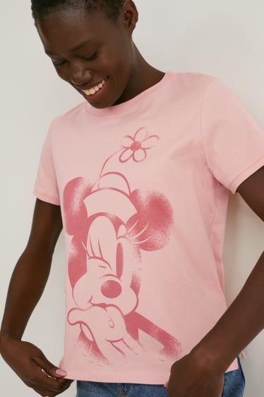 Dames - T-shirt - Minnie Mouse - roze