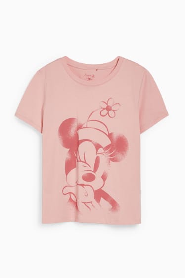 Dames - T-shirt - Minnie Mouse - roze