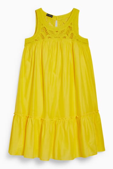 Dámské - Áčkové šaty - žlutá