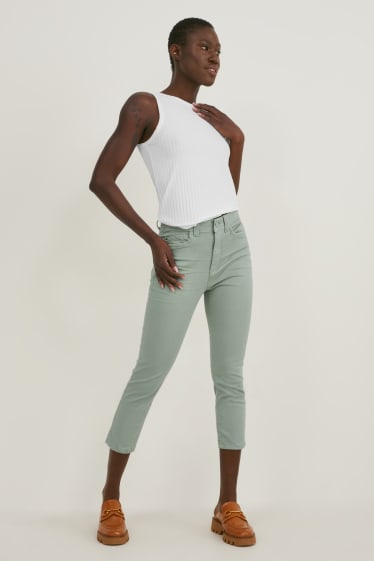 Donna - Pantaloni - skinny fit - LYCRA® - verde chiaro