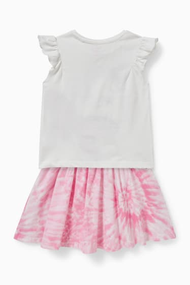 Niños - Aristogatos - set - camiseta de manga corta y falda - 2 piezas - blanco
