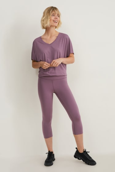 Damen - Funktions-Leggings - Supportive - Yoga - violett