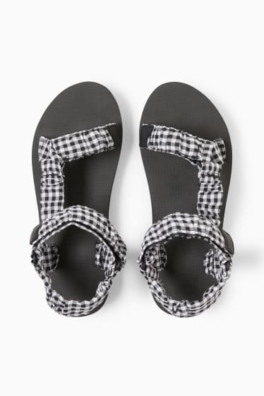 Teens & young adults - CLOCKHOUSE - sandals - check - black