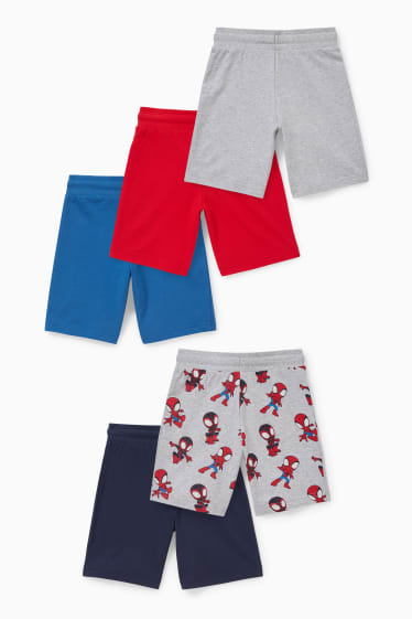 Children - Multipack of 5 - Marvel - sweat shorts - dark blue