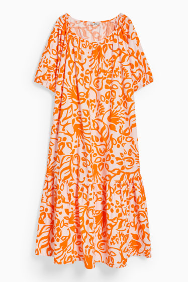 Women - A-line dress - orange