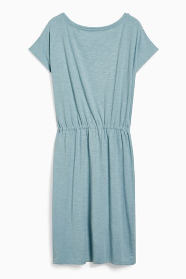 Damen - Basic-T-Shirt-Kleid - mintgrün