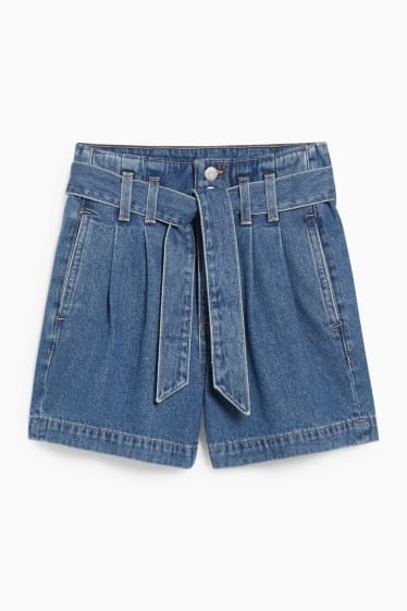 Damen - CLOCKHOUSE - Jeans-Shorts - High Waist - jeansblau