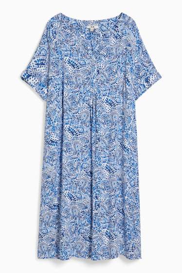 Femmes - Robe - bleu foncé / blanc