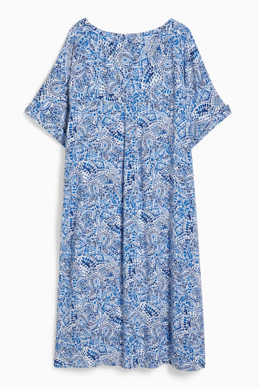 Femmes - Robe - bleu foncé / blanc