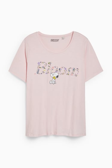 Damen - T-Shirt - Peanuts - rosa