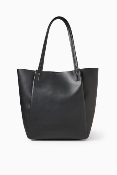 Women - Shopper - faux leather - black