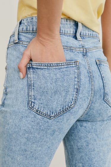 Dámské - Capri jeans - high waist - džíny - světle modré