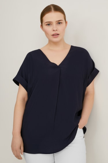 Damen - Bluse - dunkelblau