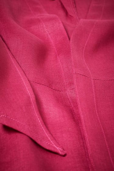 Damen - Leinenkimono - pink