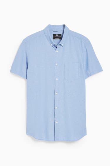 Bărbați - CLOCKHOUSE - cămașă - regular fit - guler cu nasturi - albastru deschis