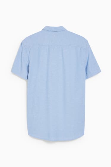 Bărbați - CLOCKHOUSE - cămașă - regular fit - guler cu nasturi - albastru deschis