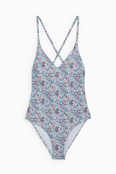 Women - Swimsuit - padded - LYCRA® - floral - mint green