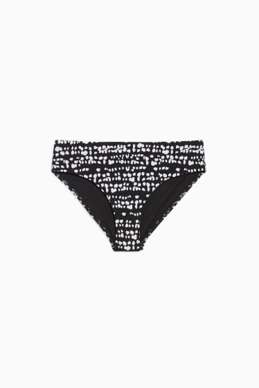 Women - Bikini bottoms - mid-rise - LYCRA® - black / white