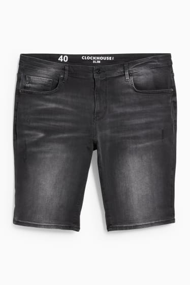 Hommes - CLOCKHOUSE - short en jean - LYCRA® - jean gris foncé