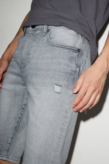 Hommes - CLOCKHOUSE - bermuda en jean - LYCRA® - jean gris clair