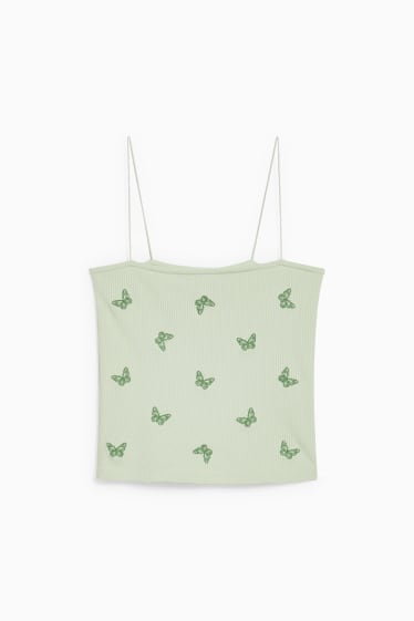 Dona - Top cropped - verd clar