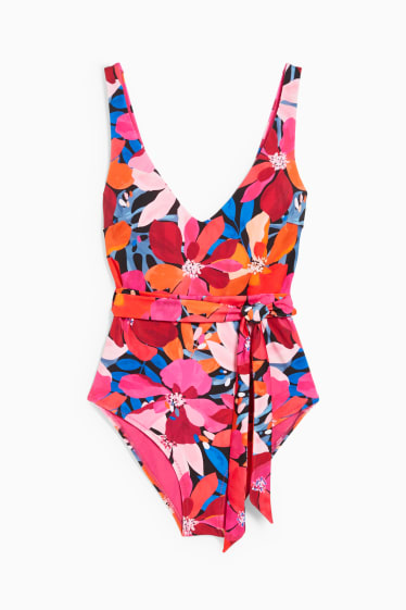 Women - Swimsuit - padded - LYCRA® - floral - pink