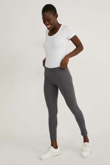 Donna - Confezione da 2 - leggings - LYCRA® - grigio melange