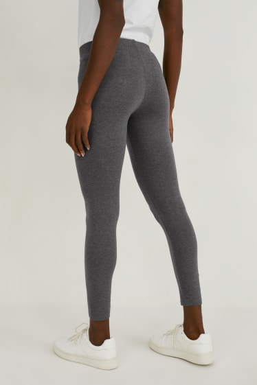 Donna - Confezione da 2 - leggings - LYCRA® - grigio melange