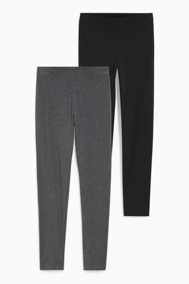 Femmes - Lot de 2 - leggings - LYCRA® - gris chiné