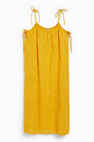 Dames - A-lijn-jurk - geel