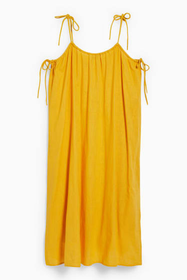 Mujer - Vestido de línea evasé - amarillo