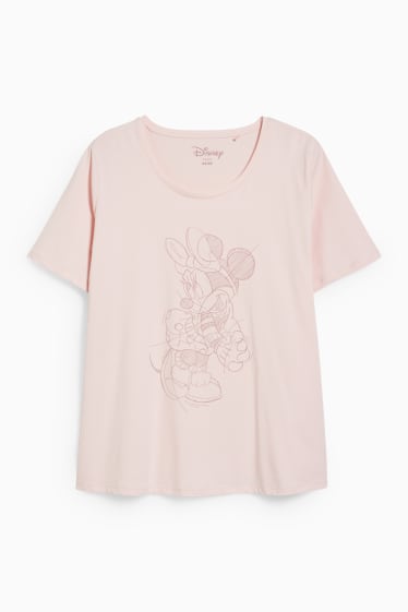 Kobiety - T-shirt - Myszka Minnie - jasnoróżowy