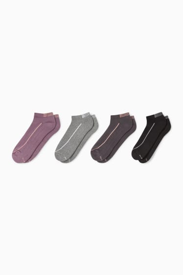 Femmes - Lot de 4 - chaussettes de sport - bleu foncé