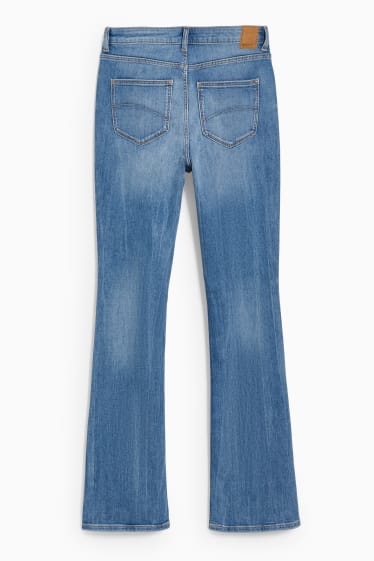 Women - Bootcut jeans - high waist - denim-light blue