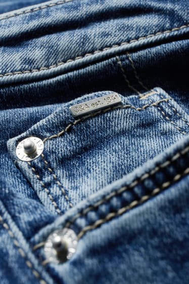 Women - Bootcut jeans - high waist - denim-blue
