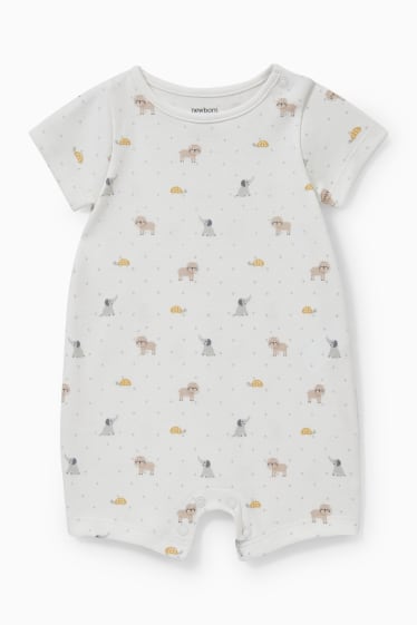 Bébés - Pyjama pour bébé - à pois - blanc
