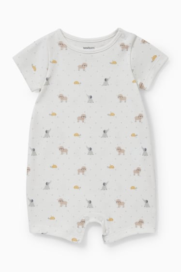 Babys - Babypyjama - met stippen - wit