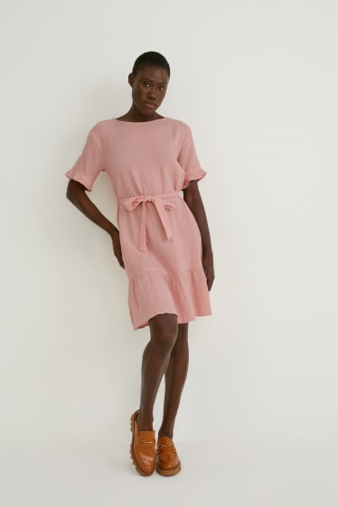 Femmes - Robe évasée - rose
