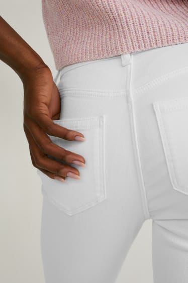 Femmes - Slim jean - taille haute - blanc