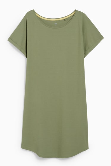 Damen - T-Shirt-Kleid - grün