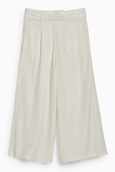 Women - Culottes - high waist - white