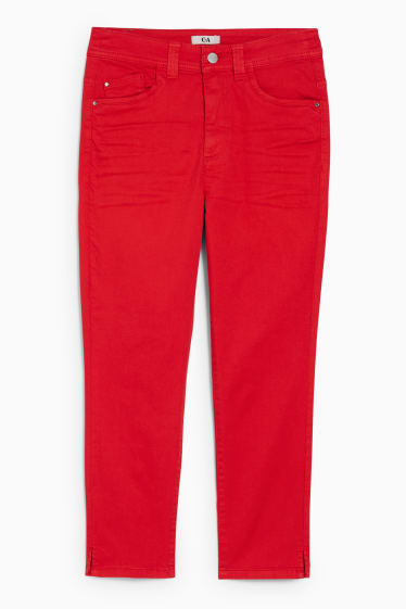 Donna - Pantaloni - skinny fit - LYCRA® - rosso