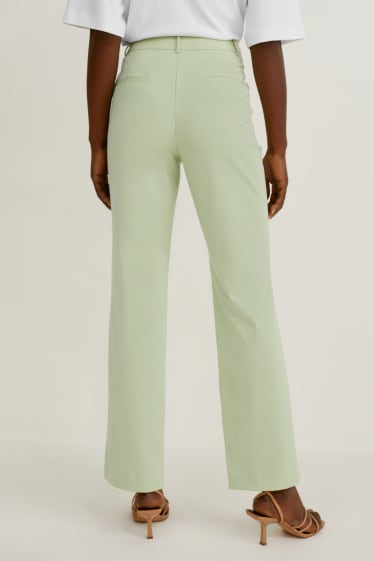 Kobiety - Spodnie biznesowe - straight fit - miętowa zieleń