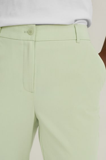 Kobiety - Spodnie biznesowe - straight fit - miętowa zieleń