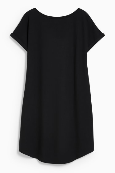 Femmes - Robe-T-shirt - noir