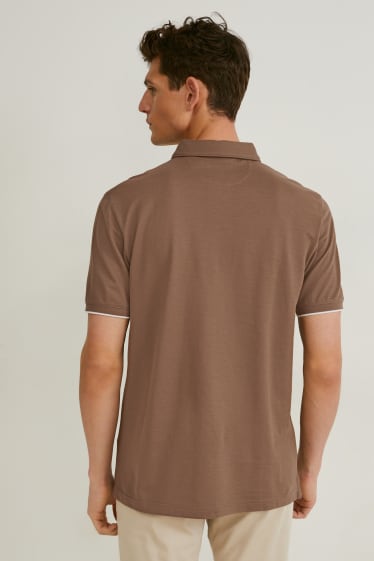 Herren - Poloshirt - espressofarben