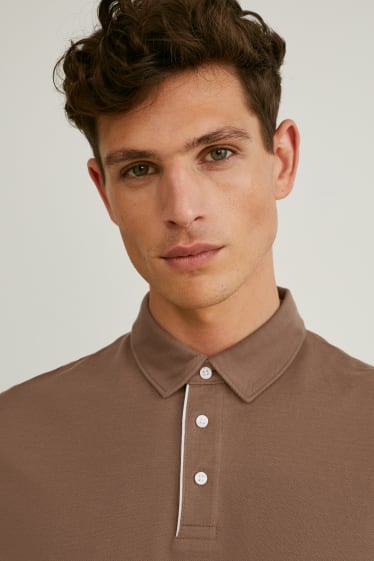 Herren - Poloshirt - espressofarben