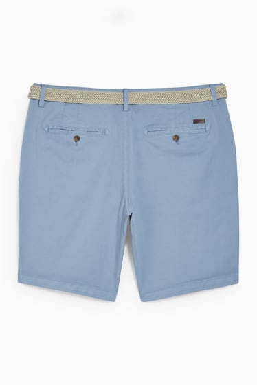 Hommes - Short avec ceinture - LYCRA® - bleu clair